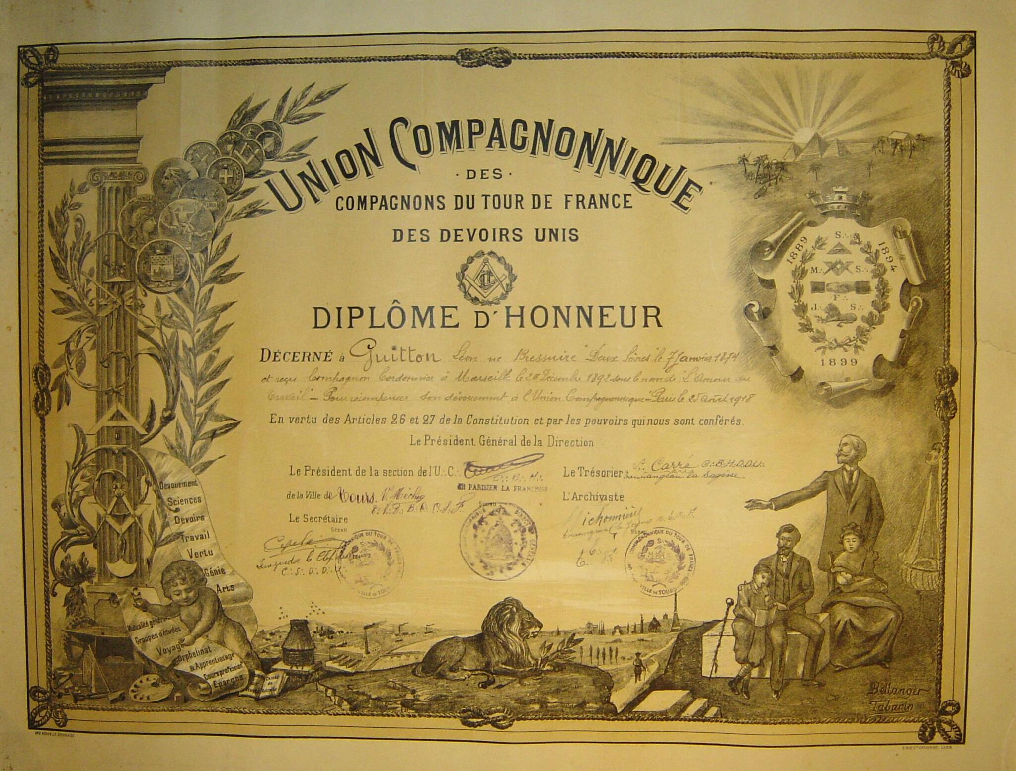 Diplome Honneur